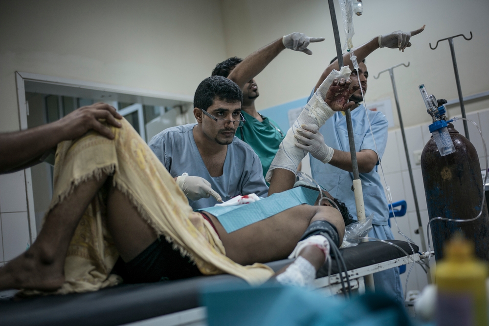 Emergency room in Aden hospital.