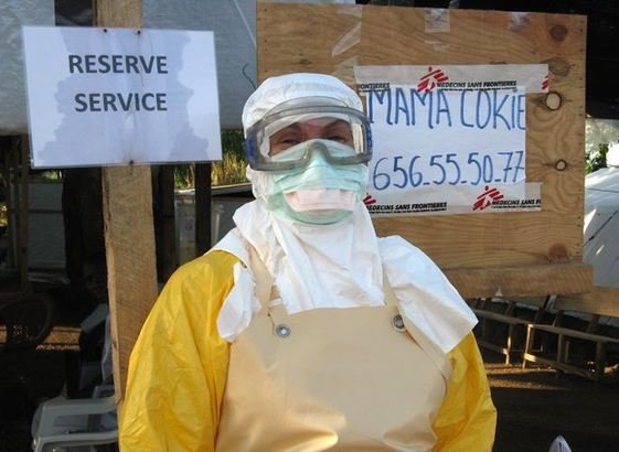 Cokie in her Personal Protective Equipment for MSF