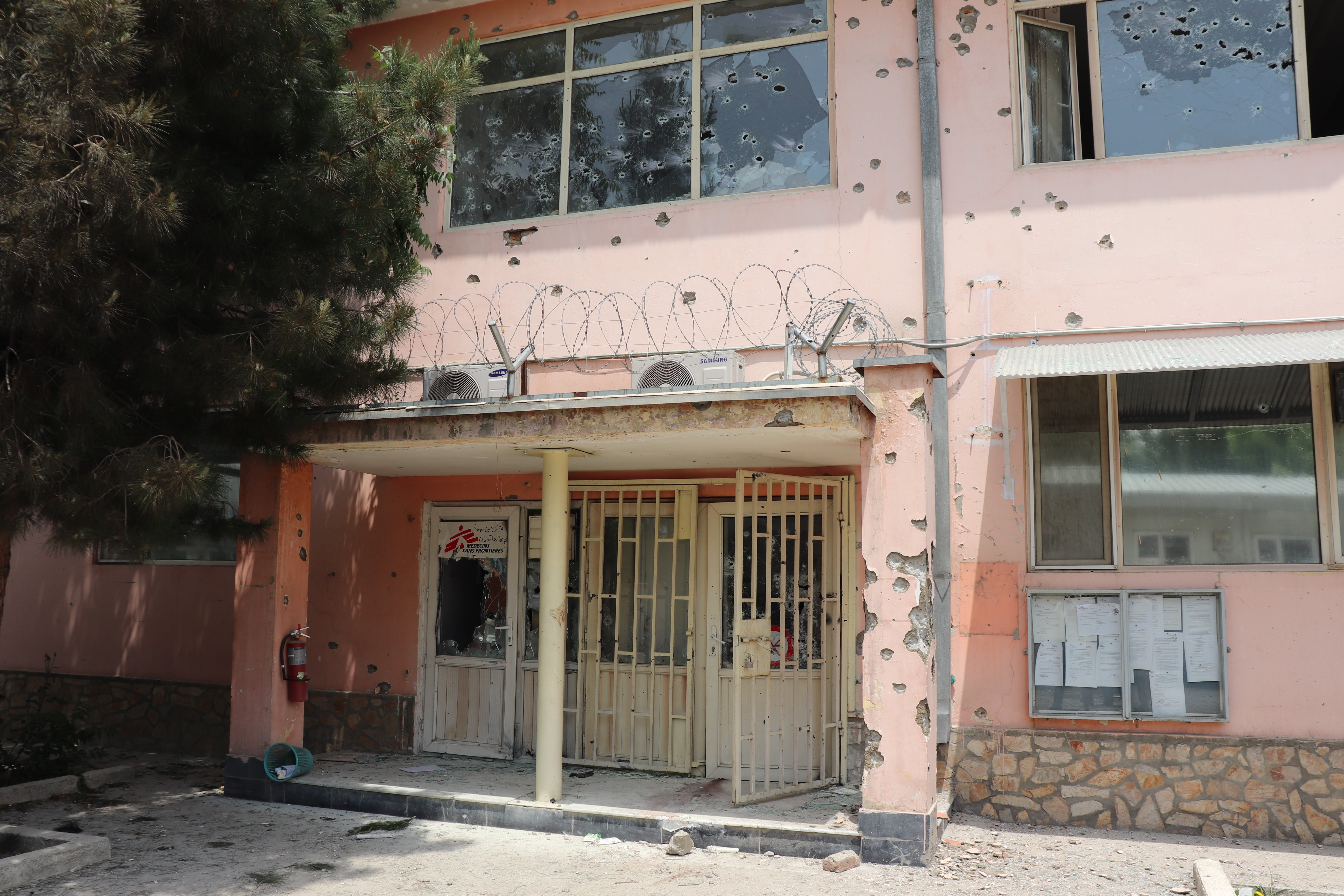 The entrances to psychosocial unit and office.