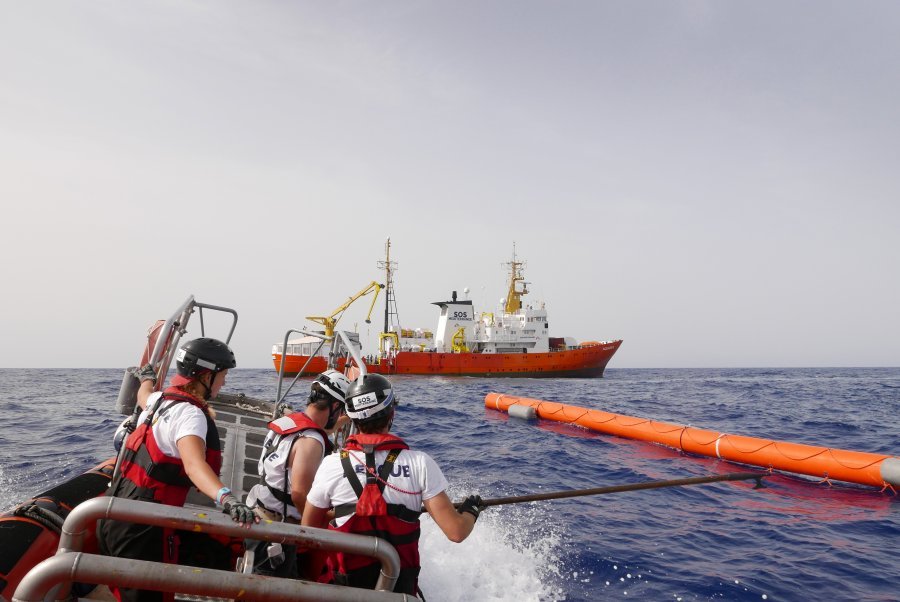 The SOS Méditerranée team run drills to prepare for a mass casualty incident in open water.