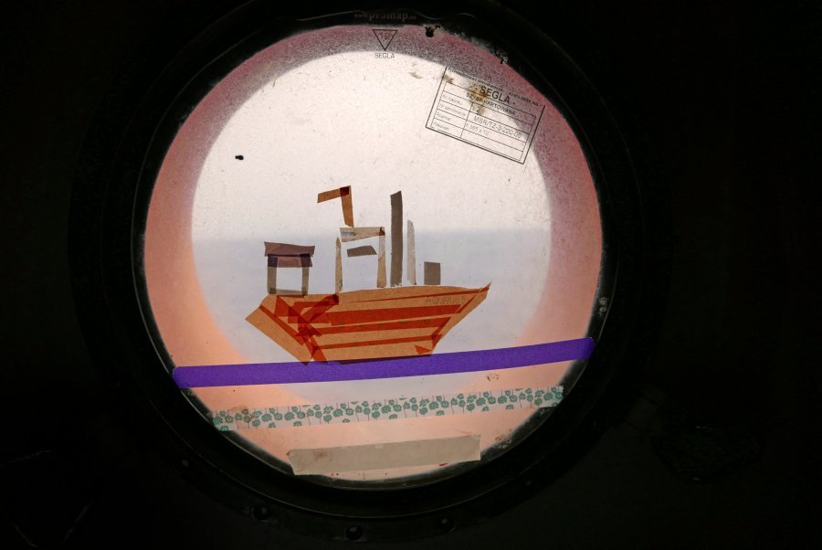 Women and children have space reserved inside the ship for them to sleep...