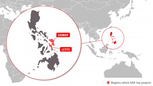 Map of MSF's activities in the Philippines, 2015