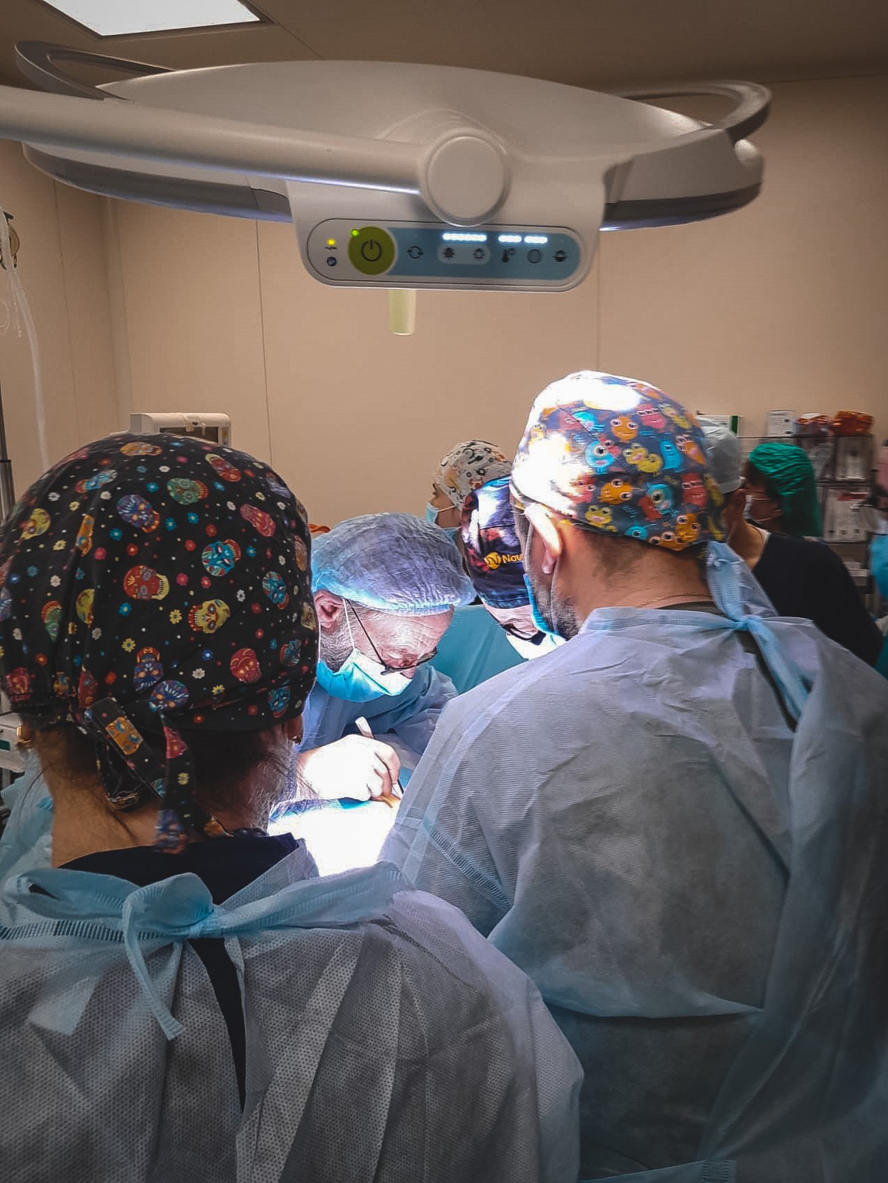 14 March 2022: Martial Ledecq, MSF vascular surgeon, working in the operating theatre in Okhmatdyt hospital in Kyiv. 