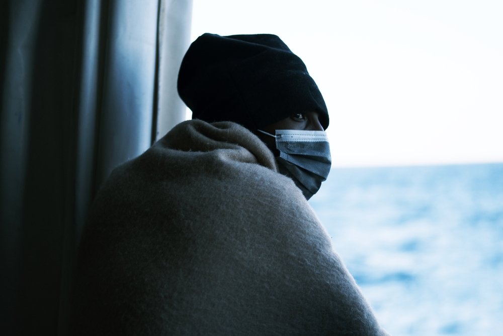 Moussa, a survivor on board the Geo Barents, March 2022