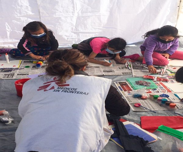 \MSF provides mental health care to children and adolescents on the move at various points along the migration route in Honduras, Guatemala and Mexico. (April, 2022).