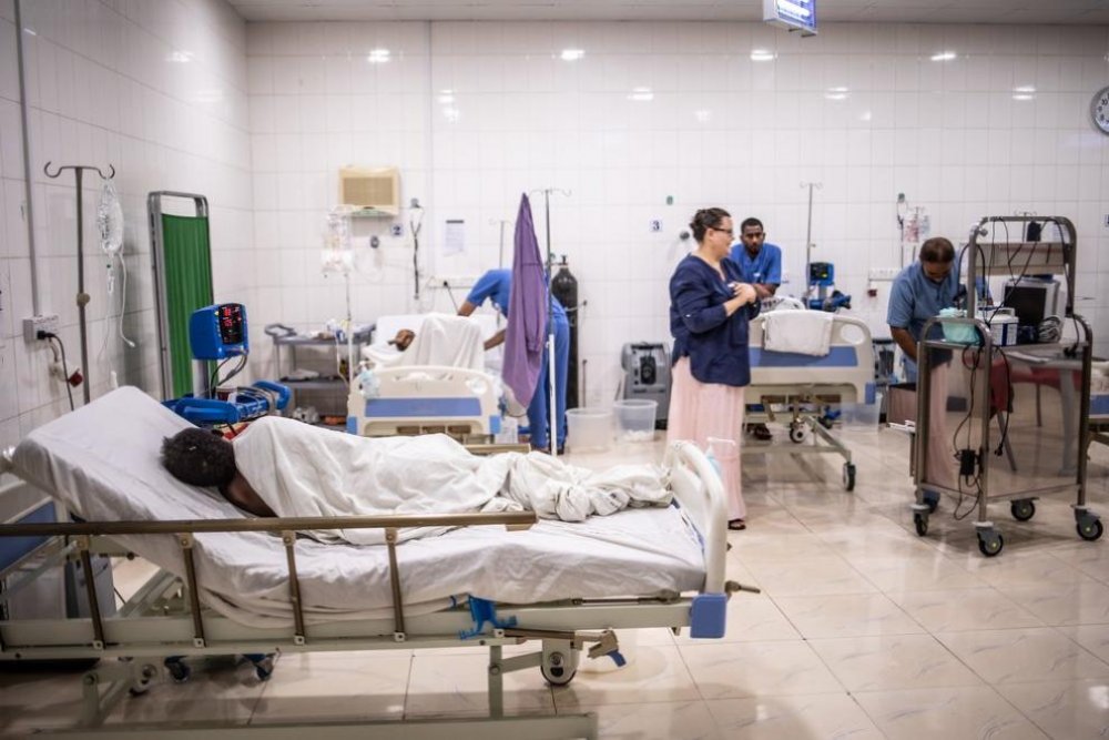 The intensive care unit at Aden Trauma Hospital (photo taken December 2018).