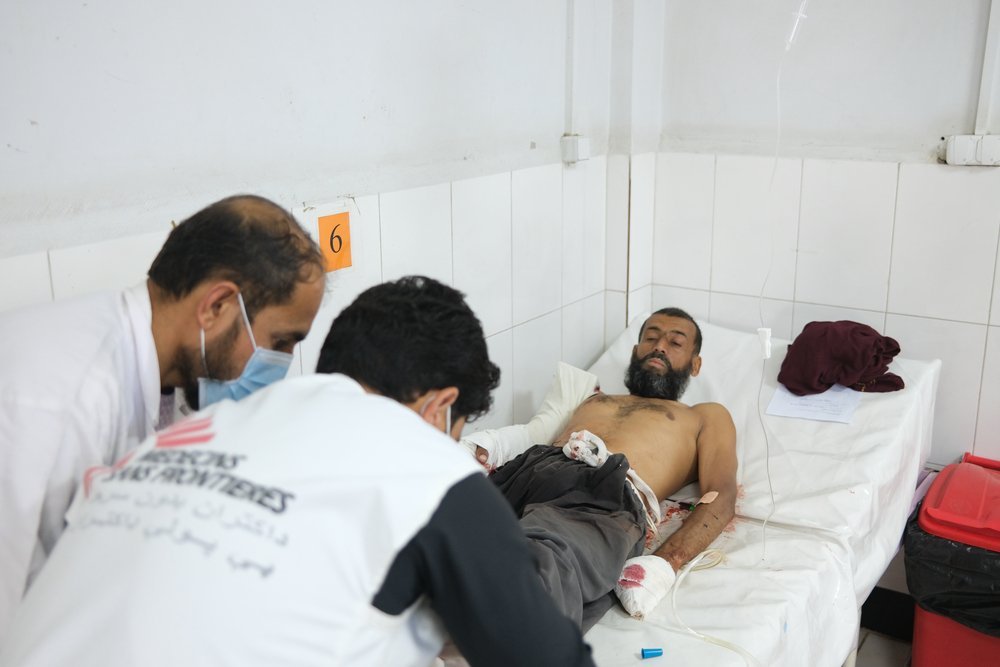 Mahmood was shot while he and his family fled their home outside Lashkar Gah. ‘All my family depends on me but now my arm is injured. It’ll be very hard for me to feed my family. I’ve left my home and I cannot go back there&#039;. Boost hospital.
