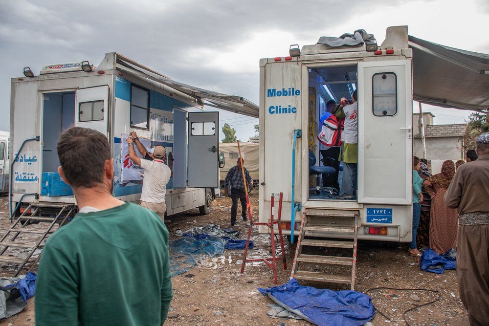MSF mobile clinics at Khaleh village close to the Iraqi-Syrian border