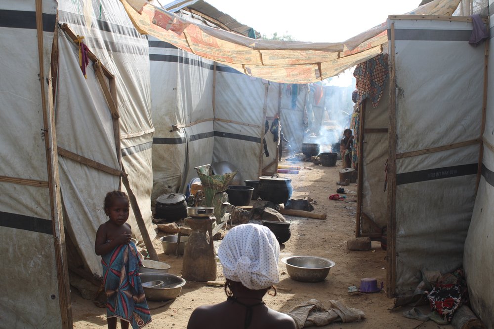 Life in tents in Emir Palace IDP camp.