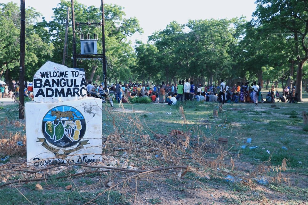 People displaced by Tropical Cyclone Ana in Bangula, Nsanje district, are being housed at Bangula ADMARC where MSF is providing WASH facilities for over 15 000 people. (February, 2022).