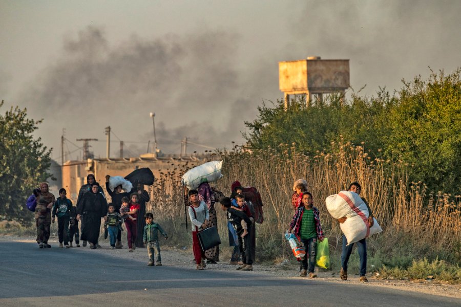 October 2019: Following the launch of Turkish military operations in northern Syria, residents flee towns and villages along the border to escape the heavy shelling. MSF teams try to meet their growing needs for medical care and humanitarian assistance.