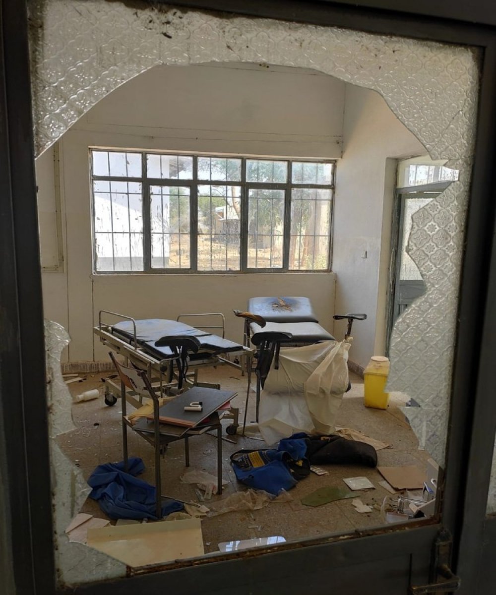 Damaged OT room in Sheraro hospital. 