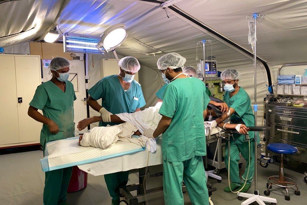 The Operating theatre at MSF’s trauma centre in Mocha, in the Red Sea Coast region of Yemen (September, 2020).
