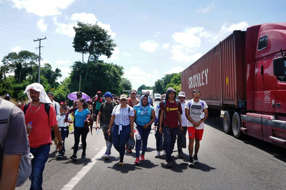 Dozens of thousands of migrants from Central America and South America have been trapped in Tapachula for months, after being deported from the USA or crossing from Guatemala.