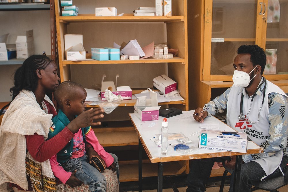 36-year old Ayana* has come to the MSF clinic with her 5-year old son.