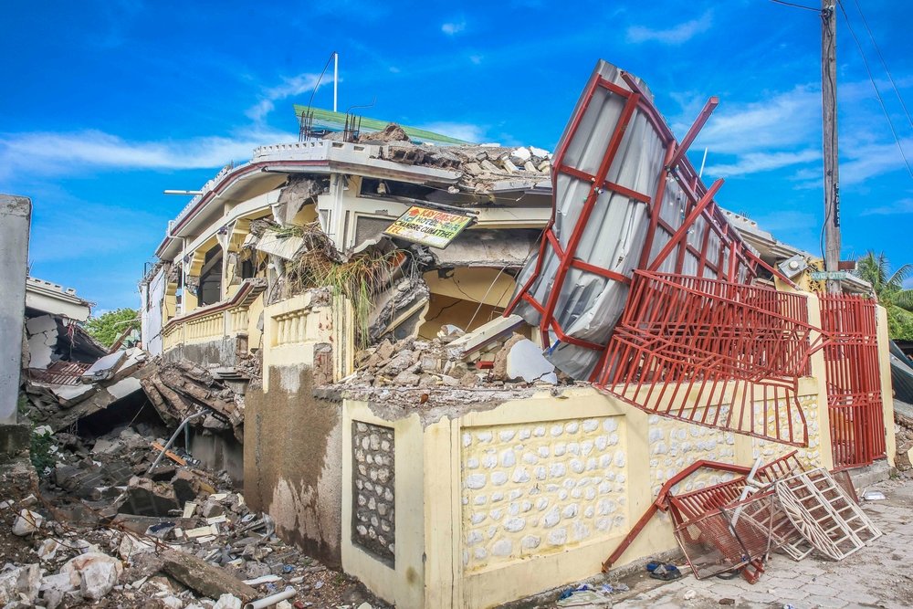 A destroyed house in Les Cayes.