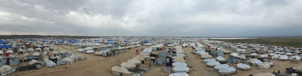 Panorama of Al Hol camp from phase 1 water tower. Al Hassakeh Governorate