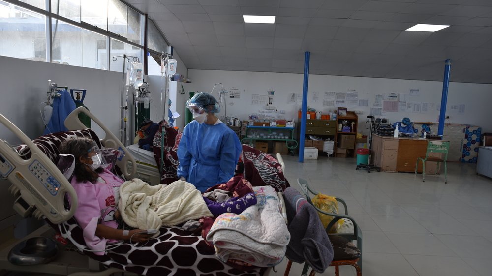 MSF teams providing care to COVID patients in Antonio Lorena hospital, Cusco, Peru. MSF opened its second covid-19 project in May in the city of Cusco, south-east of the country, aimed at providing treatment for patients who are in critical conditions. 