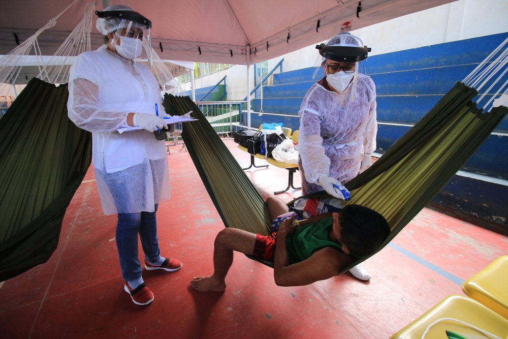 In partnership with the municipality of Manaus, MSF runs an isolation and observation center for indigenous Warao people with mild cases of COVID-19