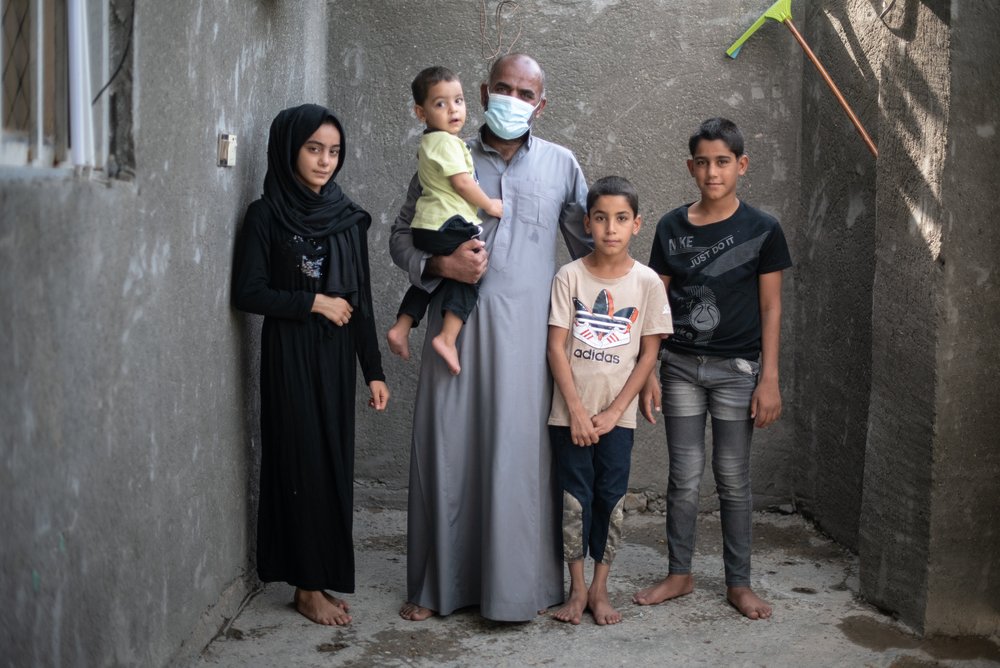 Ihsan, 44 multidrug-resistant (MDR-TB) patient, and his family. Since February 2021, Ihsan was declared not contagious, and since then, he doesn&#039;t have to isolate himself anymore from his family.