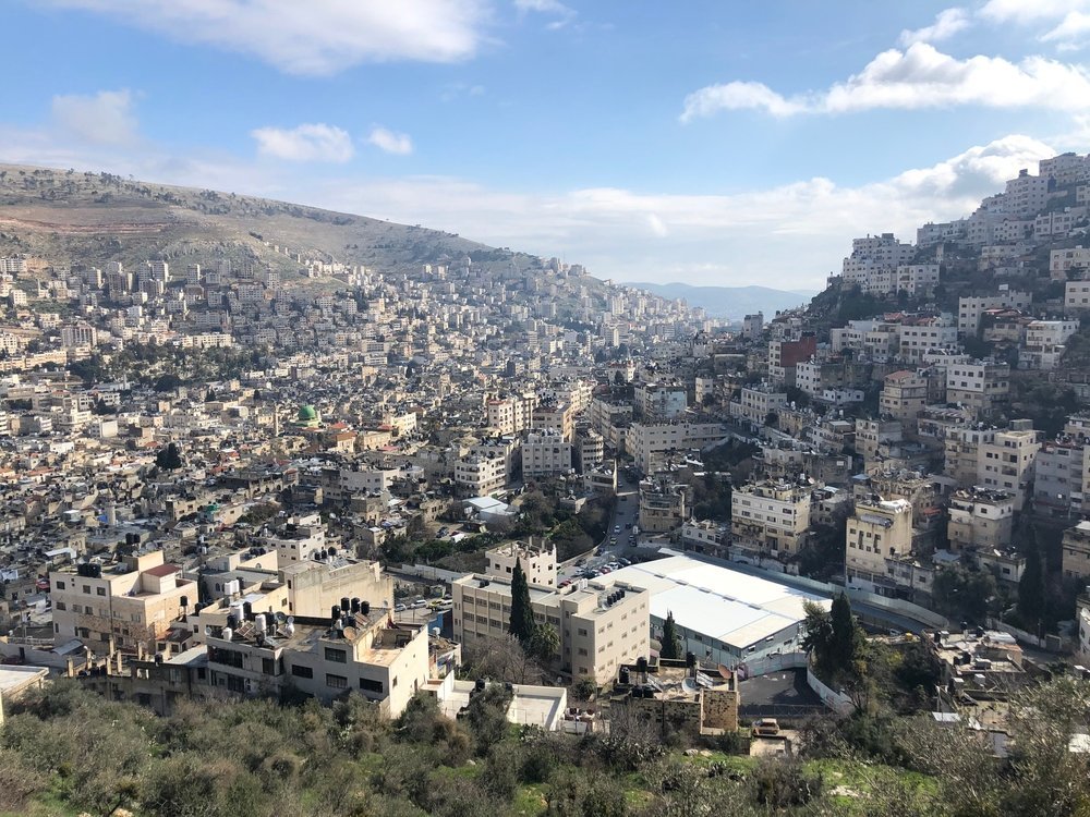 Overview of Nablus, West Bank in 2020.