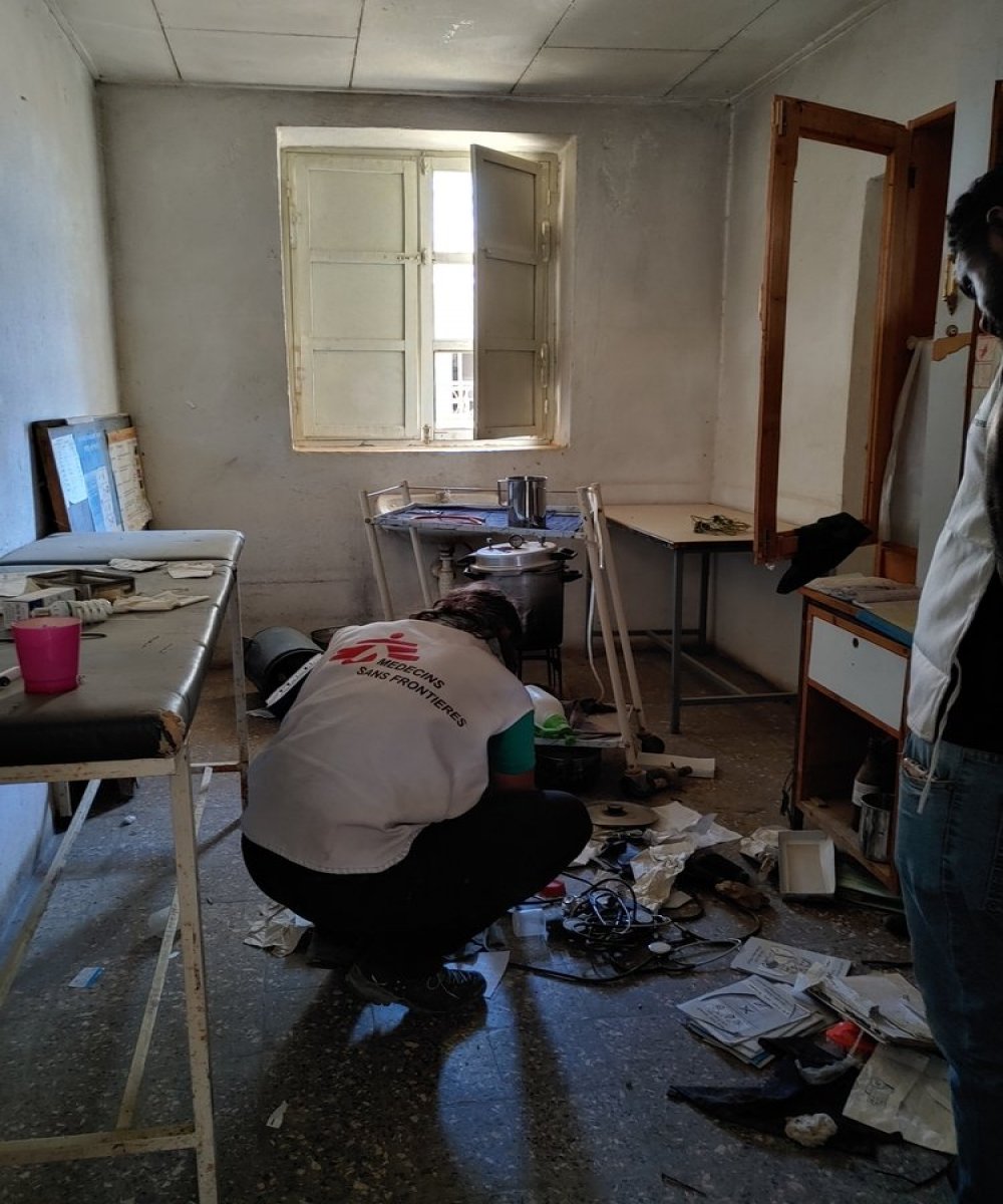 Image of the Sebeya health centre, in east Tigray, after being looted.
