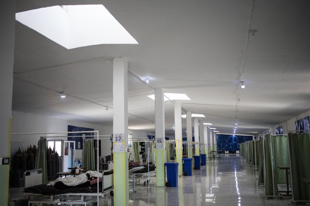 The aisles of the hospital specialising in COVID-19 in Hassakeh, in northeastern Syria. (June, 2021).