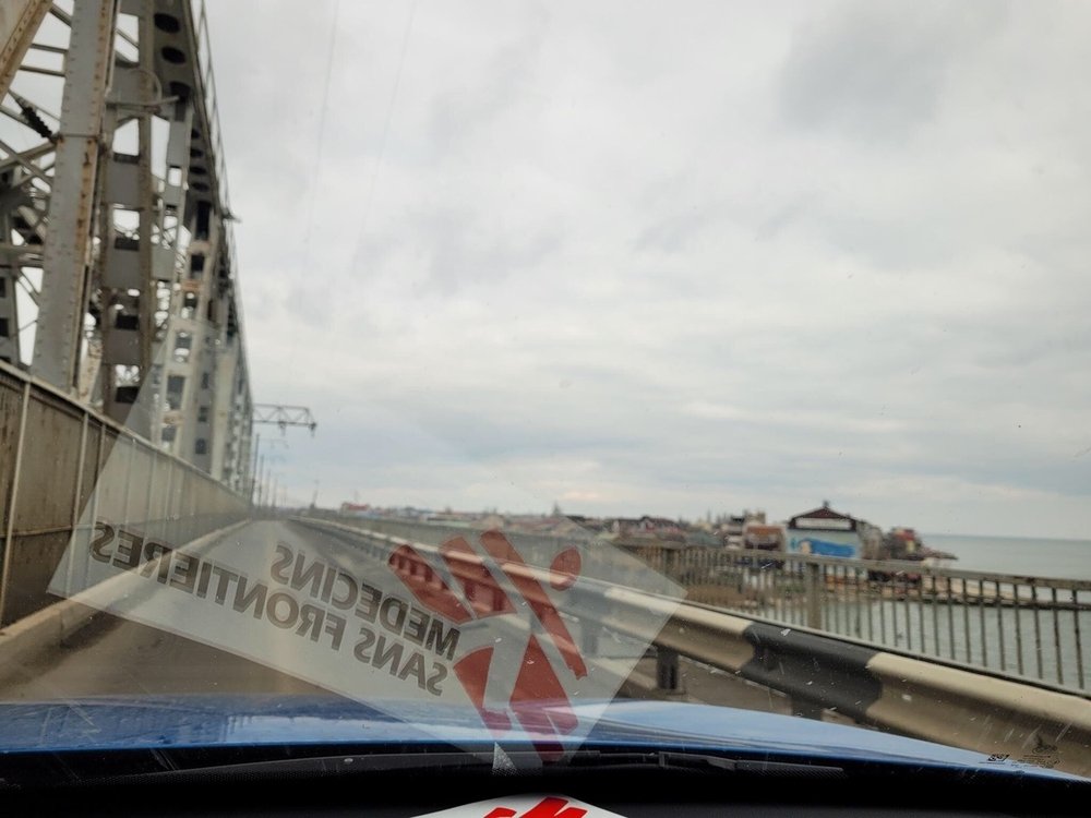 View of Odessa from a car driven by MSF staff. (March, 2022).