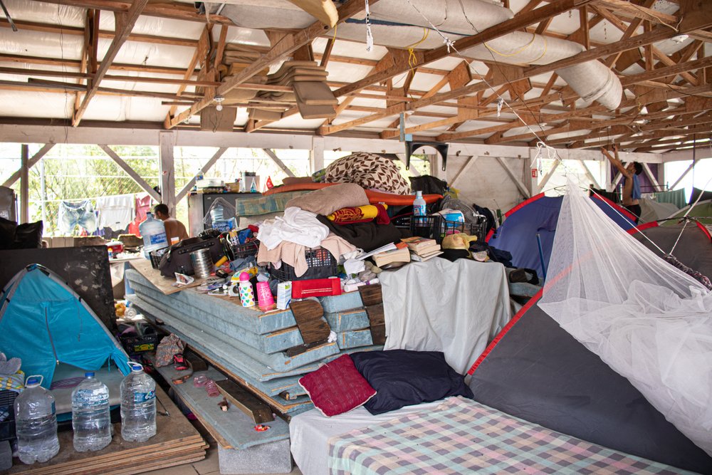 The shelter which can accommodate 180 people, has been forced to take in more than 400.