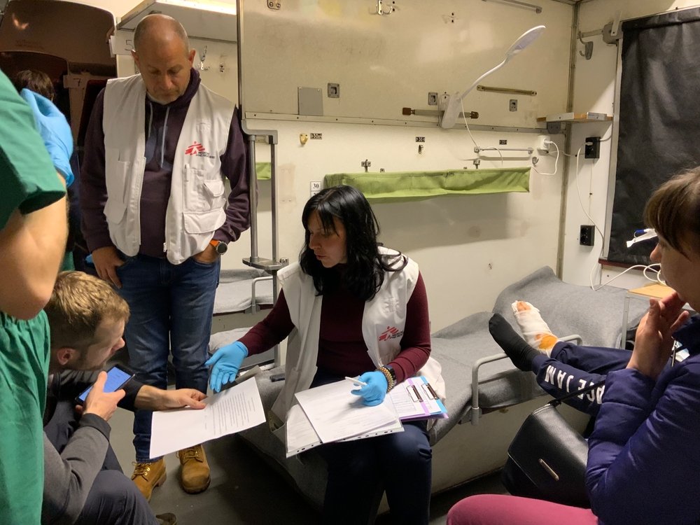 MSF’s fifth medical train referral in Lviv. (April, 2022).