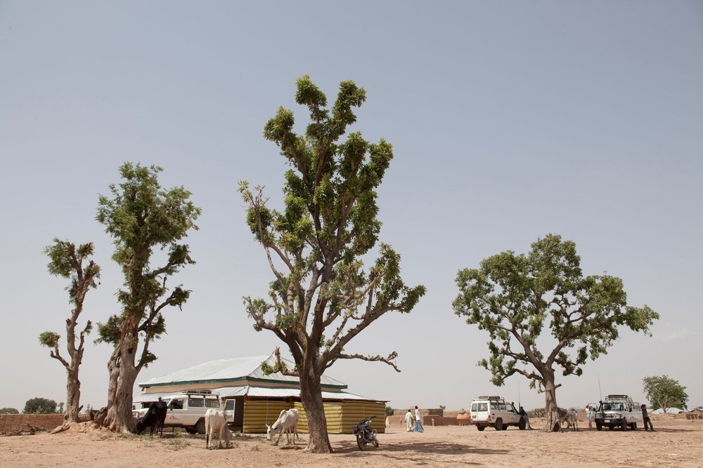 MSF&#039;s clinic in Tungan Daji, one of seven villages in Zamfara State where MSF runs outreach clinics treating children affected by lead poisoning. (April, 2012).