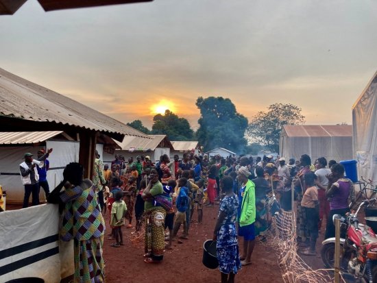 Families seeking refuge inside the MSF-supported Bangassou University Regional Hospital after the armed offensive on the city on January 3rd, 2021.