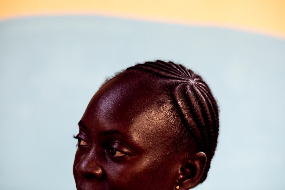 Nadia Bindomi, an MSF community agent with the Tongolo project in Bangui, poses for a portrait on 27th November 2020. 