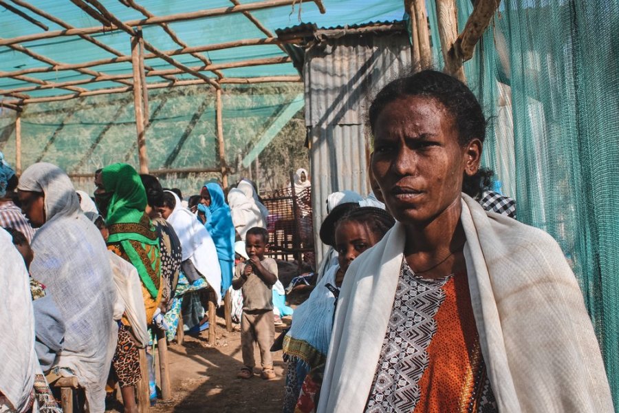 35-year old Dehab* has come to MSF’s clinic at the Primary School IDP site to seek help for her mental health issues. She is a single mother of four children and says she feels constantly stressed. 