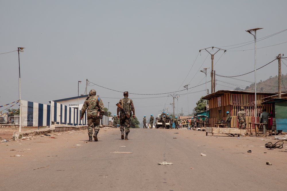 PK12 neighborhood came under attack by the rebel forces on 13 January 2021, in Bangui, Central African Republic.