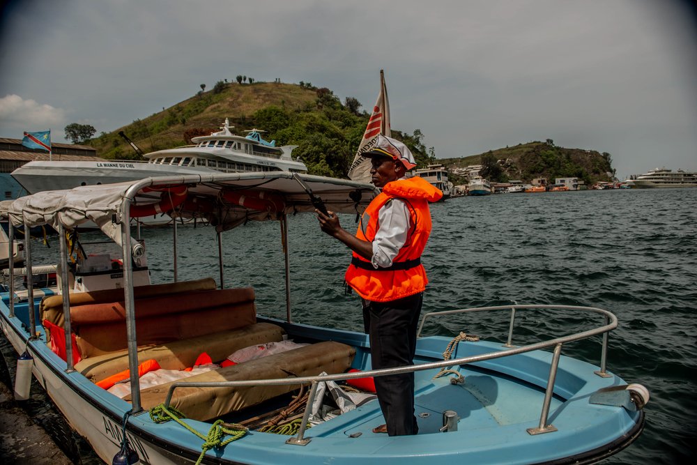 The MSF boat&#039;s captain arrives in Goma from Bukavu.