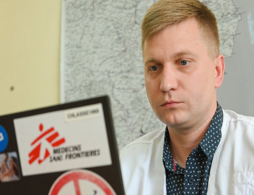 Dr Sasha Sholokov has worked with MSF since 2017. He fled his home in Mariupol in February. (2022).