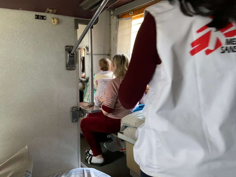 MSF’s fifth medical train referral arrived Lviv 12 April. (April, 2022).