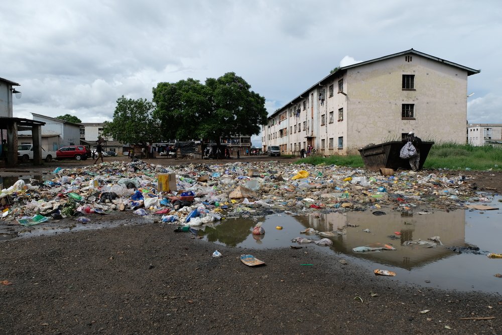 Mbare flats in Mbare, Harare. Waste management remains notoriously challenging in Harare’s densely populated suburbs like Mbare. 