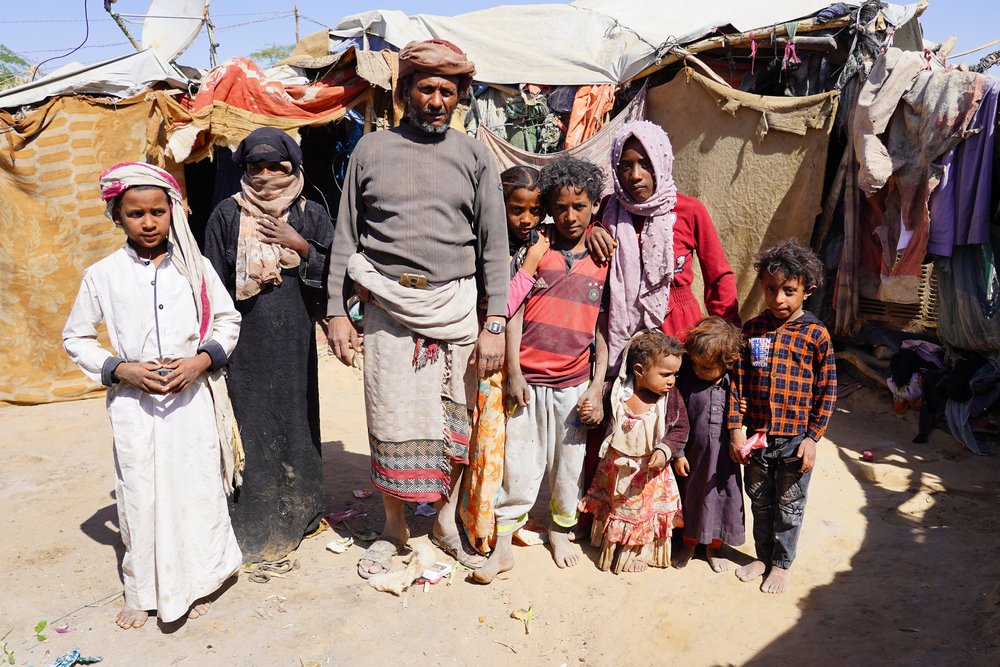 Ahmad and his family live in two small tents in the Al-Hussun area of Marib in Yemen. (December, 2021).