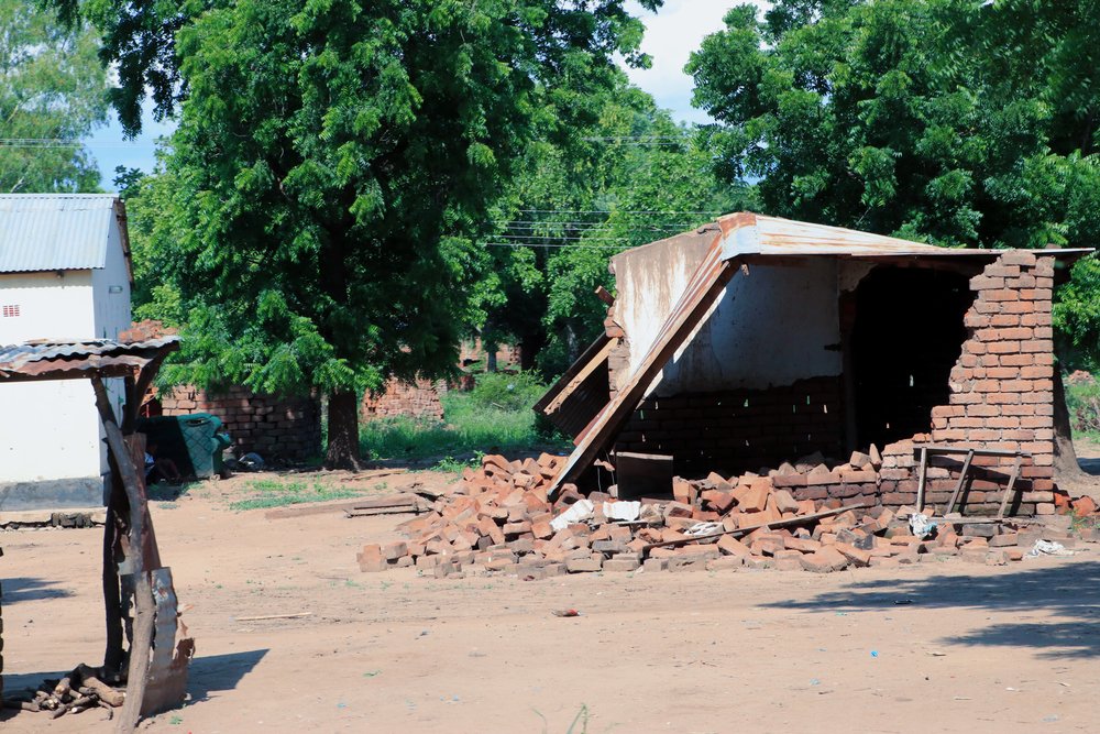 A house destroyed by Tropical Cyclone Ana. (February, 2022).