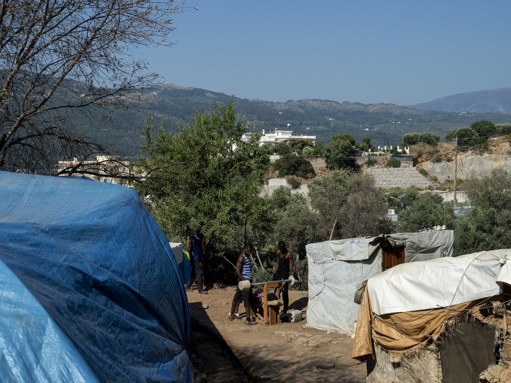 Vathy camp, built for 650 people, hosts more than 7,300, including over 2,500 children. Samos, Greece, November 2019.