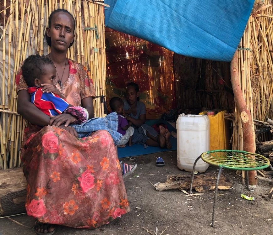 “When we fled from Tigray we had some money… We used to buy sorghum from the market. Now we spent [all our money],&quot; Tsgay, 35 year old woman and daughter Dalina, 4 years old.