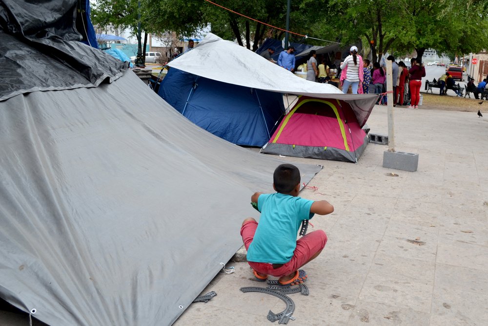 I’m Jennifer* and I’m with my son Miguel*, who is 3 years old. We&#039;re from Honduras and we&#039;ve been in the square for eight days. I left Honduras because my husband abused me—I was afraid he would kill me.