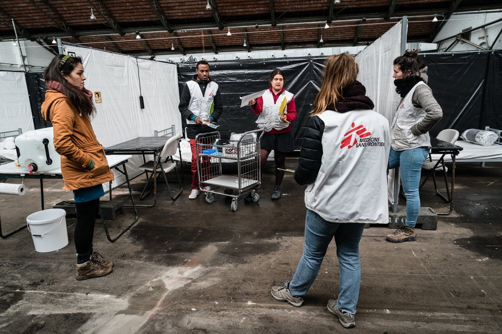 MSF opens an accommodation structure with a capacity of 50 beds (which can be extended to 150 beds) for vulnerable people in Brussels