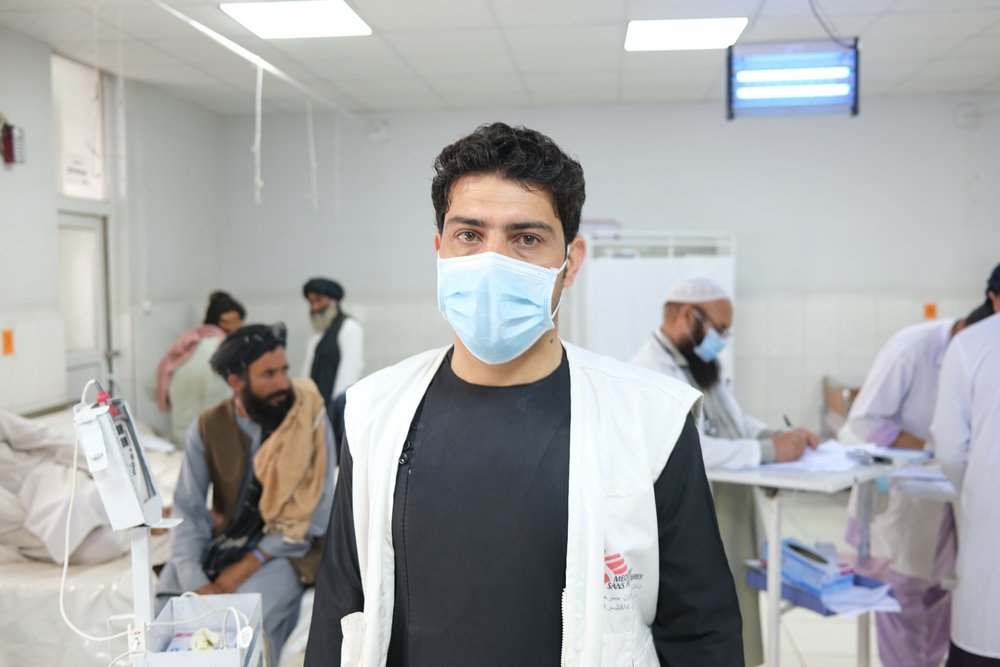 &quot;Yesterday we saw a lot of war-wounded, but most of the people we normally treat, such as children under five, are staying at home” MSF Emergency room supervisor Masood Khan after heavy fighting around Lashkar Gah city.3 May 2021. Boost hospital. 