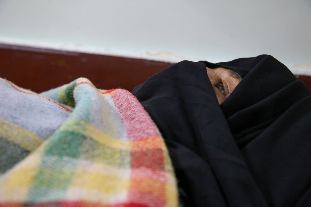 Tunis Muhammad Saeed has been admitted to the MSF-supported Al-Jamhouri hospital in Taiz city. She is going through process of induction for a stillbirth.