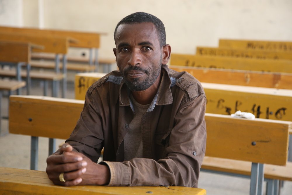 Ken Alew Gebrekristos, 38, is a metal welder from Edaga Arbi and father of four. He has taken refuge in the city of Adwa, in central Tigray.