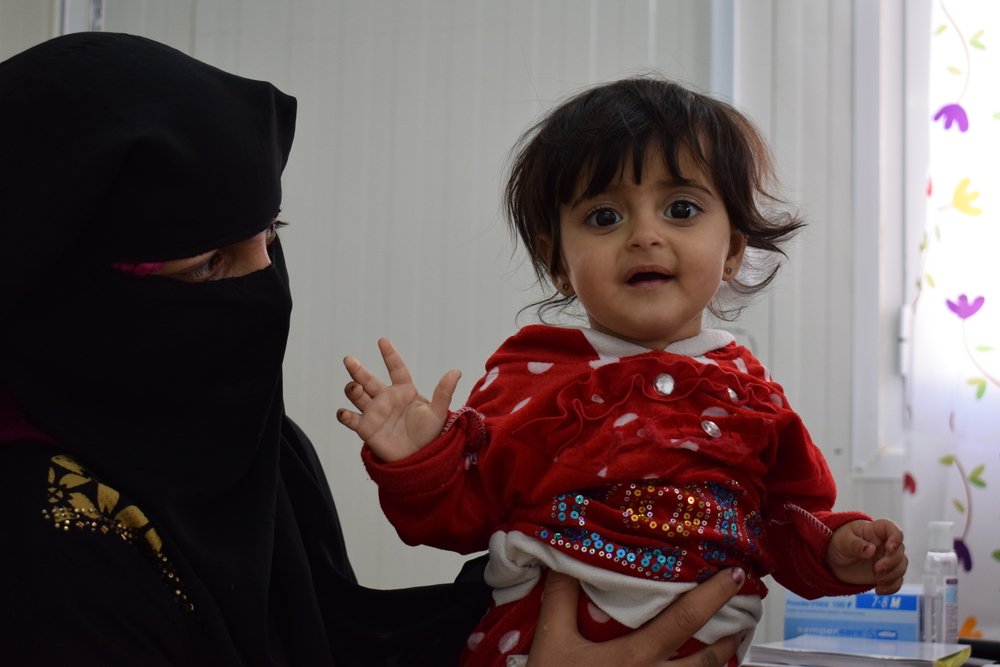Seven-month-old Malak was referred to the MSF healthcare centre with fever and dehydration.