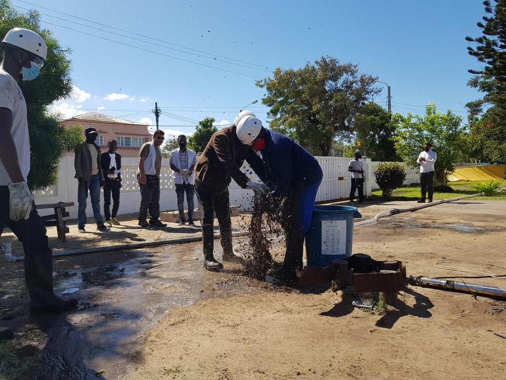 Participants received a hands on demonstration and practiced how to look for water by using water jetting techniques, a common practice when there’s a need for water when responding to an emergency.
